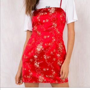 NWT Princess Polly red satin I am Gia dress